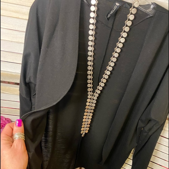 Black Light Cotton Cardigan - Picture 4 of 9